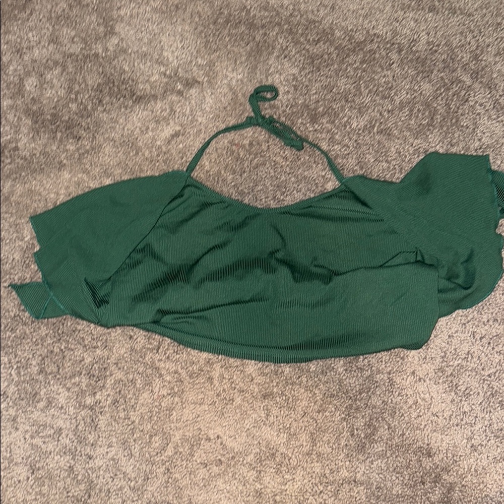 SHEIN Green Sleeveless Asymmetrical Camisole